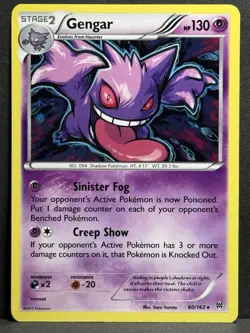 Pokemon Gengar Holo Rare Card 60/162 XY Breakthrough LP - Image 1