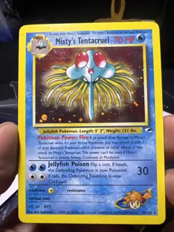 Pokemon TCG Misty's Tentacruel Gym Heroes Holo Rare Card 10/132 - Image 1