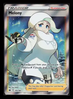 Melony (Full Art) 195/198 Ultra Rare SWSH06: Chilling Reign Pokemon Card - Image 1