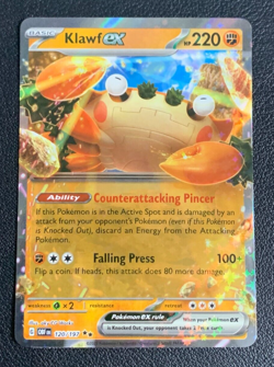 Klawf ex 120/197 Obsidian Flames Double Rare Holo Pokemon TCG Card NM - Image 1