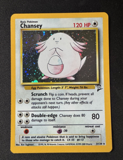 Chansey Holo 003/130 Base Set 2 2000 English Pokemon Card - Image 1