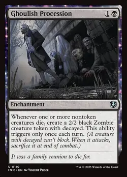 NM Foil Ghoulish Procession, MTG, Innistrad Remastered, Magic the Gathering, 110 - Image 1