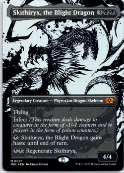 Skithiryx, the Blight Dragon Borderless FOIL NM MTG - Image 1