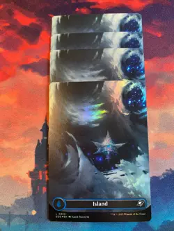 MTG Edge of Eternities Full Art Island Foil x 4 (Play set) - Image 1