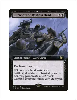 1x Curse of the Restless Dead, Extended Art, Magic MTG NM - Image 1