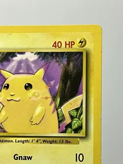 Pikachu 58/102 (HP) Common Base Set Unlimited 1996 WOTC Pokemon Card - Image 5