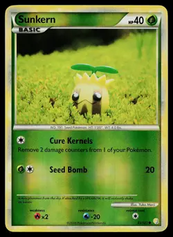 Pokemon Card - Sunkern HeartGold SoulSilver 85/123 Reverse Holo - Image 1