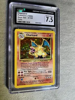 1999 Pokemon Charizard Holo Base Set Unlimited 4/102 CGC 7.5 Near Mint + - Image 3