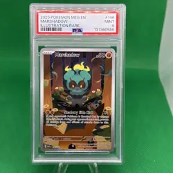 2025 POKEMON MEG EN-MEGA EVOLUTION ILLUSTRATION RARE #146 MARSHADOW PSA 9 - Image 1