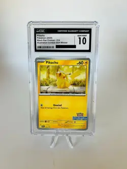 Pikachu Black Star Promo 214 Illustration Contest 2024 Pokemon CGC Gem Mint 10 - Image 1