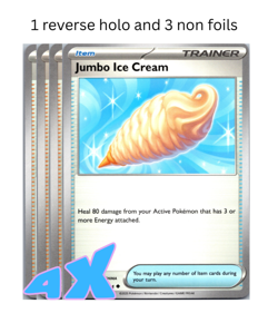 4x Jumbo Ice Cream PFL 091/094 - Pokemon Phantasmal Flames NM IN HAND - Image 1
