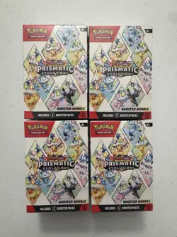 Pokemon Prismatic Evolutions Booster Bundle LOT OF 4 SEALED IN HAND - Image 1