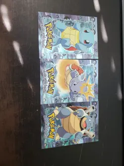 Topps Chrome Pokemon Squirtle Line Complete Set of 3 - Image 1