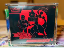 Pokemon TCG - Destined Rivals ETB Elite Trainer Box - Sealed WITH Acrylic Case - Image 1