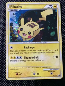 Pikachu HGSS03 Swirl Pokemon TCG: 2010 HGSS Black Star Promo NM - Image 2