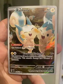 Pachirisu 208/198 Scarlet & Violet Base Illustration Rare Pokemon TCG NM - Image 1