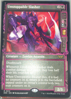 Magic MTG: Duskmourn Unstoppable Slasher Showcase Card #312 Card Game - Image 1