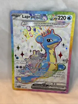 Pokemon TCG Lapras EX Holo Card Stellar Crown Series 158/142 Sv07 - Image 1