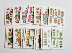 CARTE DA GIOCO SKAT MAGIARE SALISBURGHESI ORIGINAL VINTAGE PLAYING CARDS - Image 1