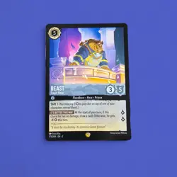 Disney Lorcana Floodborn Non Foil Legendary Rare Card Beast Tragic Hero - Image 1