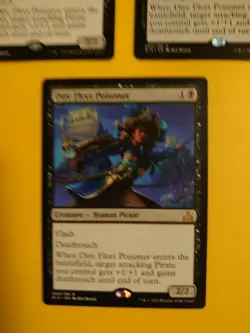 MTG Card. Dire Fleet Poisoner x3 RIX rare pirate small crease to top as pics - Image 2