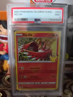 Pokemon TCG Ho-Oh Celebrations Holo Rare Card 001/025 Psa 9 - Image 1