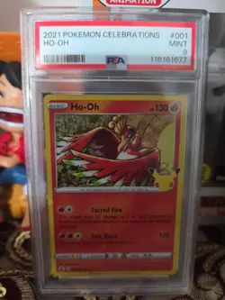 Pokemon TCG Ho-Oh Celebrations Holo Rare Card 001/025 Psa 9 - Image 2