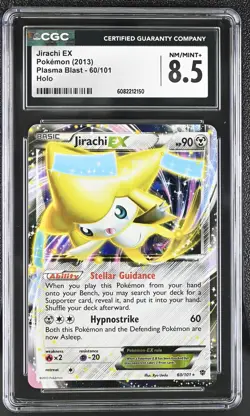 CGC 8.5 Jirachi EX 2013 Plasma Blast 60/101 Holo Pokemon Card - Image 1