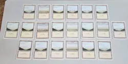 Lot Of 100 MTG Revised Basic Lands, Mana, 20 Each Basic Land, White Border Used - Image 2