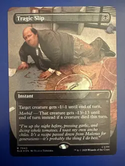 Tragic Slip(Kevin) (Borderless) - Dwight’s Destiny Secret Lair Foil - Image 1