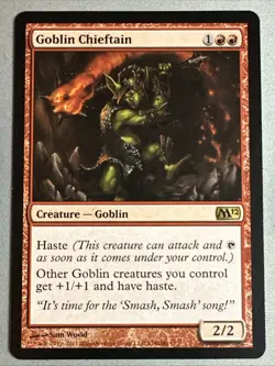 MTG / Goblin Chieftain / M12 / #138 / Regular / Rare / NM - Image 1