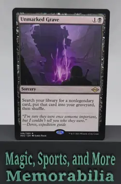 MTG Unmarked Grave Modern Horizons 2 Regular Rare #106 Magic The Gathering LP - Image 1
