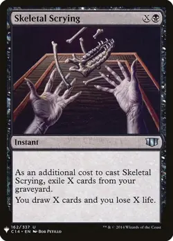 Skeletal Scrying 162 PLST C14 Bob Petillo 2014 MTG WOTC Black Exile Instant Draw - Image 1