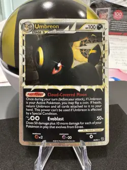 Umbreon Pokemon Card Holo 85/90 HS Undaunted Rare 2010 LP Pokemon Card - Image 1