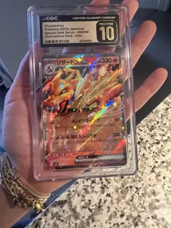 CGC Pristine 10 Charizard EX Pokemon 2023 Japanese Special Deck Set 009/049 - Image 2