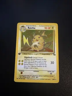 Raichu 14/62 1st Edition Holofoil 1999 Pokemon Fossil Set LP Condition - Image 1