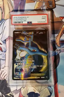 2016 POKEMON XY FATES COLLIDE #122 FULL ART/KINGDRA EX PSA 9 - Image 1