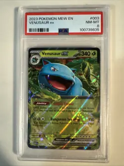 Pokemon TCG Venusaur ex - Scarlet & Violet 151 003/165 Holo Double Rare PSA 8 - Image 1