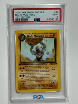 Pokemon 1st Edition Team Rocket Dark Machoke #40 PSA 9 Mint - Image 1
