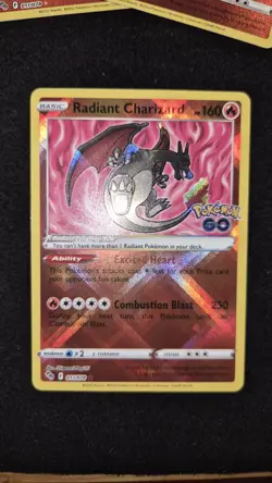 Radiant Charizard 011/078 Pokemon GO Holo Rare 2022 NM TCG Modern - Image 1