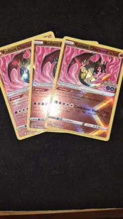 Radiant Charizard 011/078 Pokemon GO Holo Rare 2022 NM TCG Modern - Image 3
