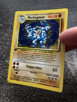 MACKOGNEUR HOLO - POKEMON 8/102 SET DE BASE EDITION 1 PROCHE DU NEUF FR - Image 3