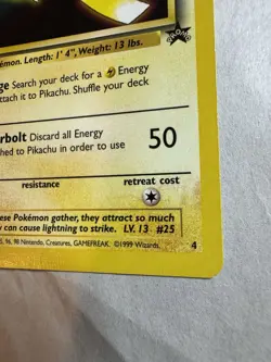 Pokemon TCG Pikachu First Movie Promo 1999 Card Black Star Promo - Image 3