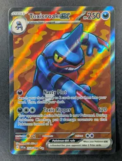 Pokemon TCG Toxicroak EX Scarlet & Violet Base Set Holo Ultra Rare Card 232/198 - Image 1