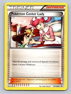 2014 Pokemon Card Flashfire Pokemon Center Lady 93/106 - Image 1