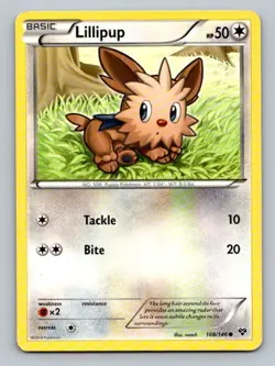 2014 Pokemon Card XY Base Set Lillipup 108/146 - Image 1