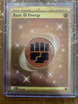 Reverse Gold Holo Fighting Energy Pokemon TCG Card NM/M Scarlet & Violet - Image 1