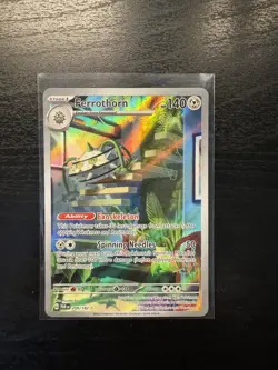 Pokemon TCG Ferrothorn Card 209/182 Paradox Rift Full Art, Near Mint Condition - Image 1
