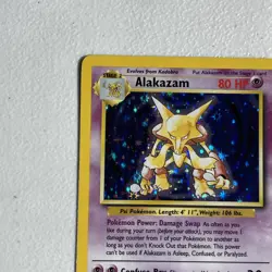 Pokemon TCG Alakazam Base Set Holo Card 1/102 Unlimited Holo Rare, LP Condition - Image 3