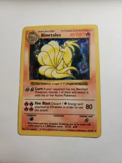 Ninetales - Shadowless Base Set Holo 1999 Pokemon Card 12/102 - Image 1